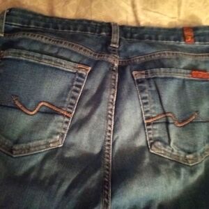 Stylish Blue Denim Jeans 7 For All Mankind Skinny Jeans, 28